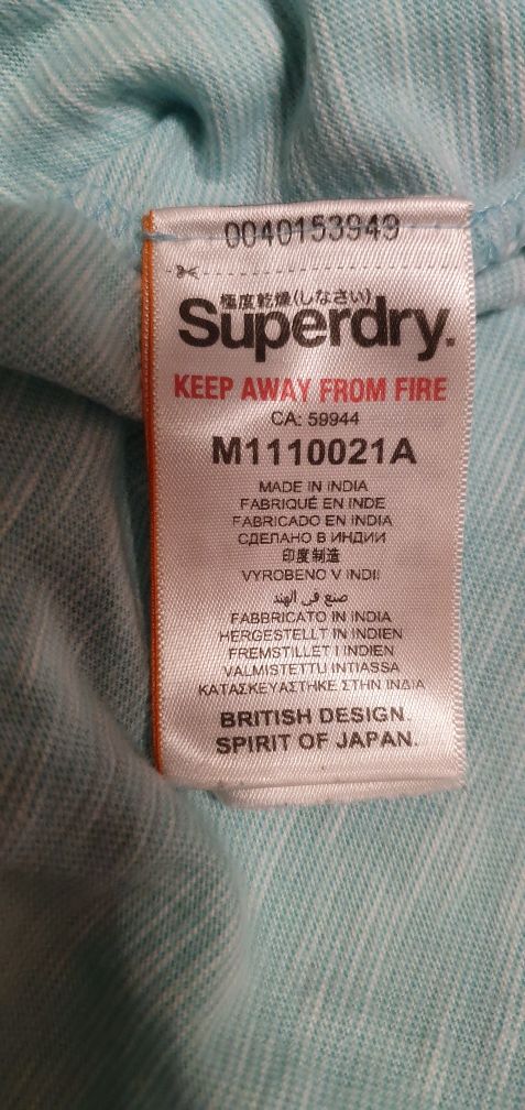 Koszulka polo męska SUPERDRY rozmiar M wymiary na zdjęciach
