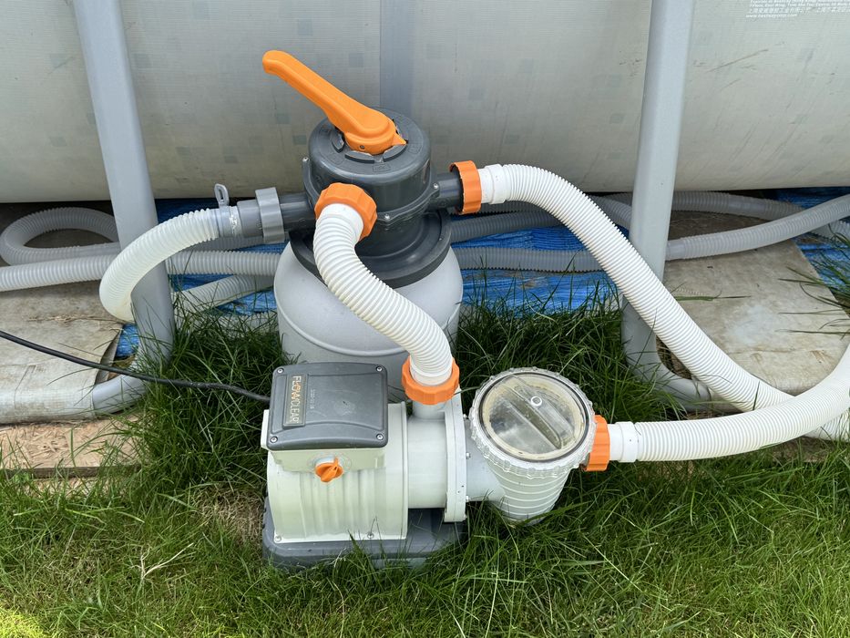 Duzy basen 7,4x3,4 + 2x Mata Solarna