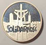 Moneta 100.000zł 1990r Gruba Solidarność L