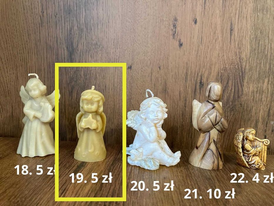 Aniołki, różne wielkości i materiały
