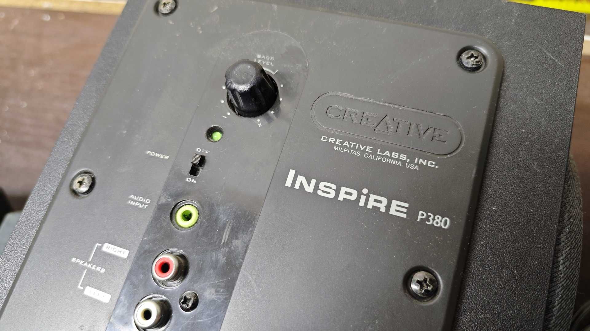 Głośniki Creative Inspire 2.1 P380 + zasilacz. Sprawne.