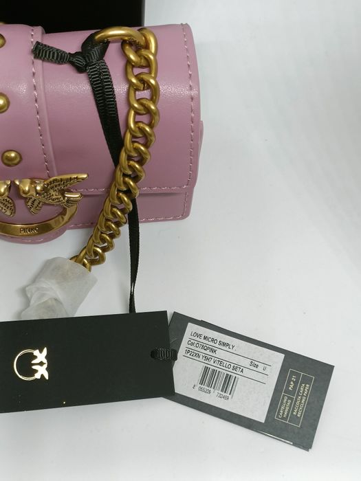Śliczna torebka Pinko Love Micro Simplus Rosa Antico