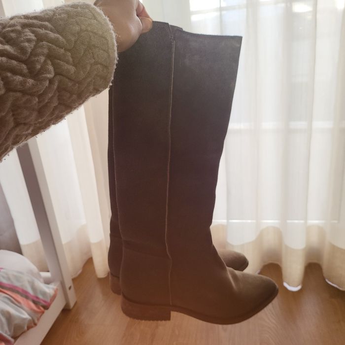 Botas cinza em pele genuina EUREKA n° 39