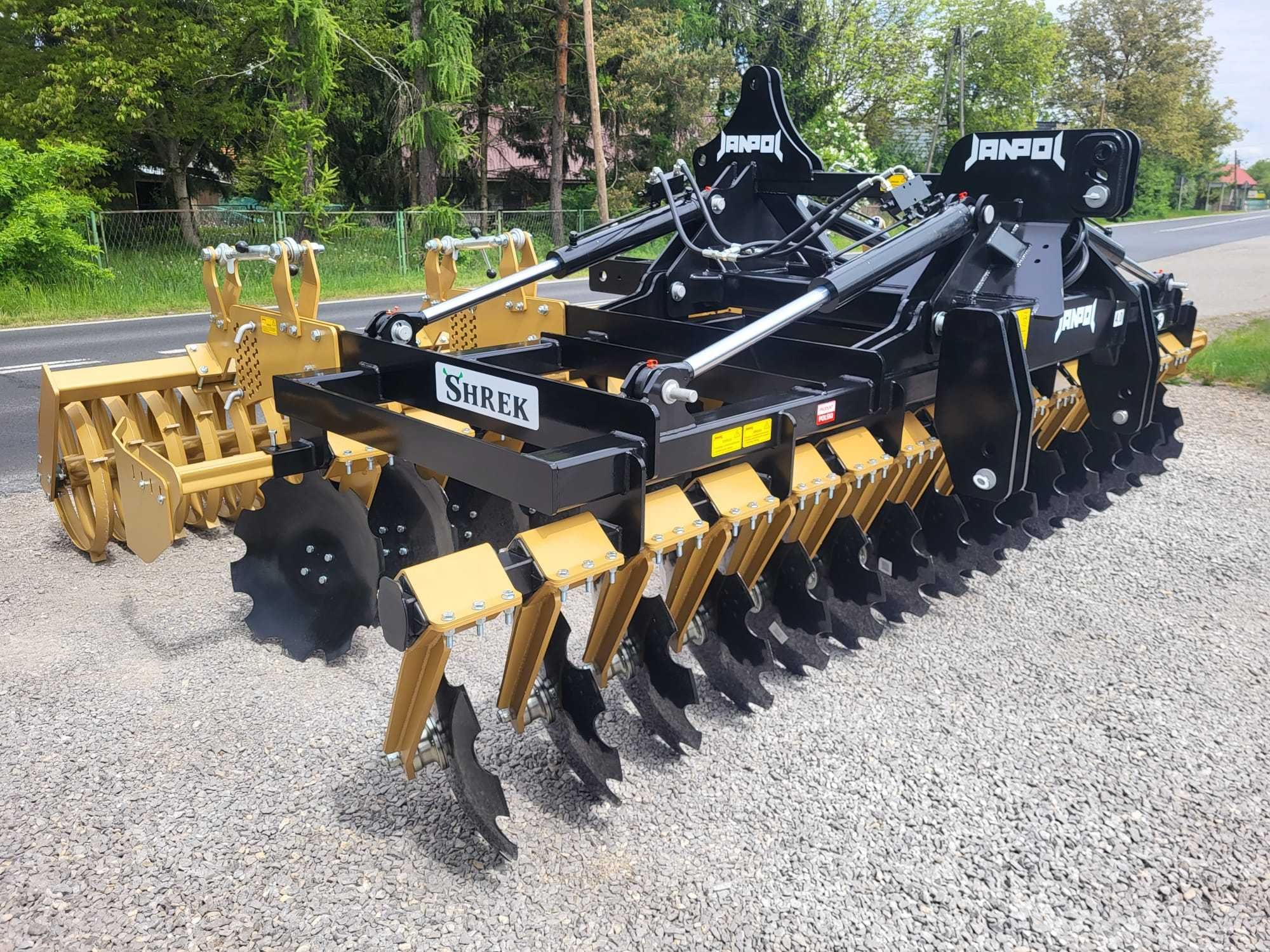 brona talerzowa hydrauliczna JANPOL SHREK 4m 560 talerz daszek 600