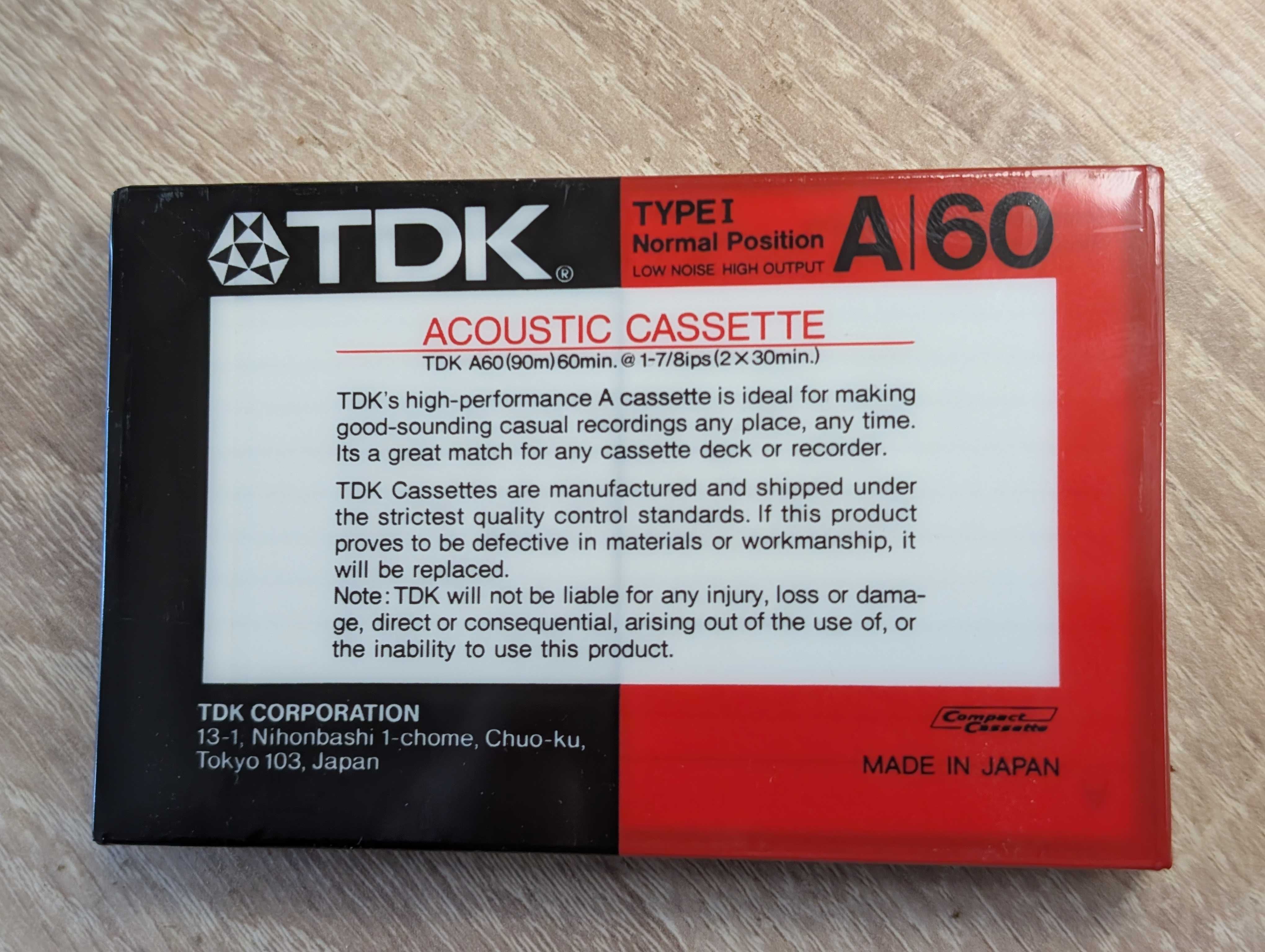 Nowe kasety magnetofonowe TDK A60 I retro vintage Stan kolekcjonerski
