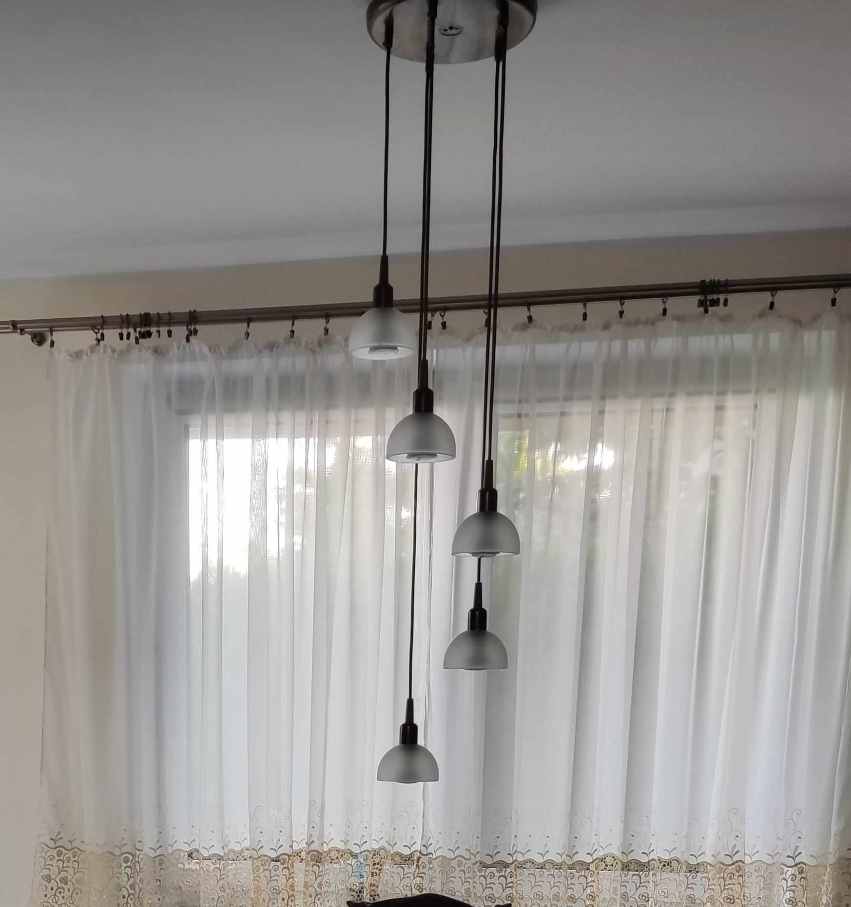 Lampa wisząca 5 kloszy