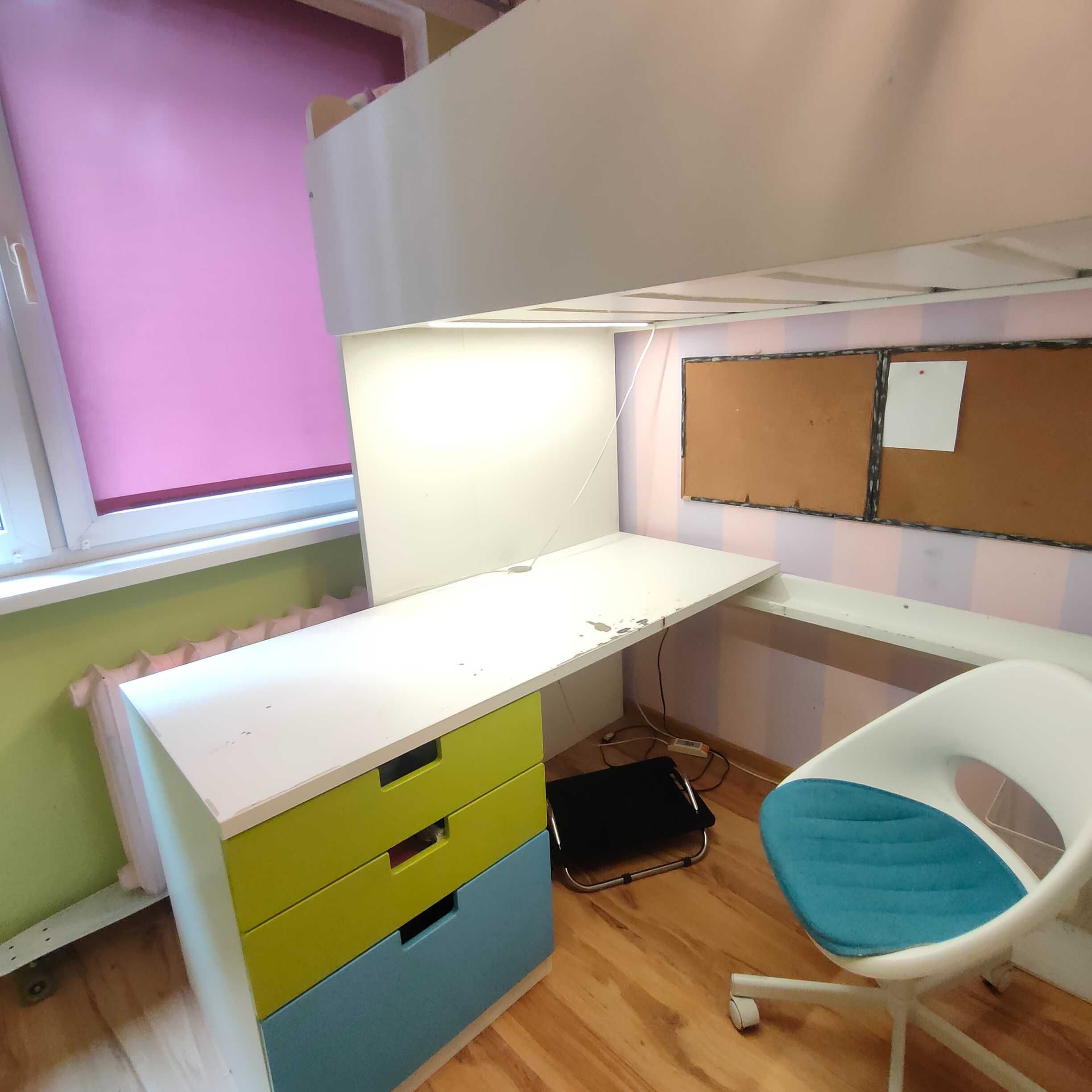 Łóżko piętrowe STUVA Ikea + szafa