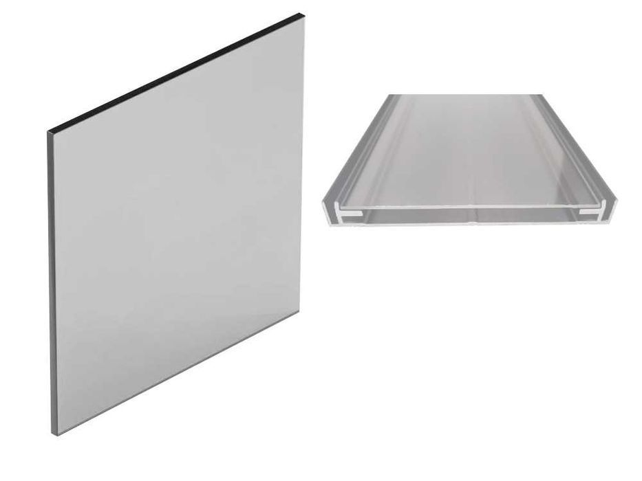 Plexi na wymiar - pleksi (2 × 100 × 142 mm) - do profilu szerokości 16