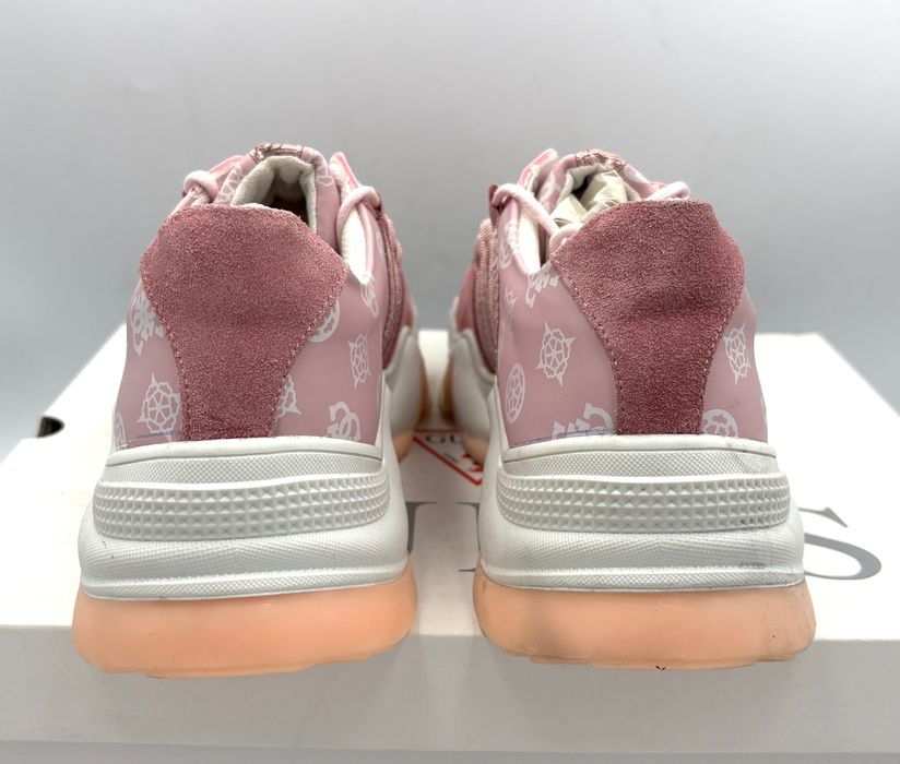 ‼️Nowe oryginalne sneakersy GUESS Renata różowe 39 AZ 230 ekoskóra
