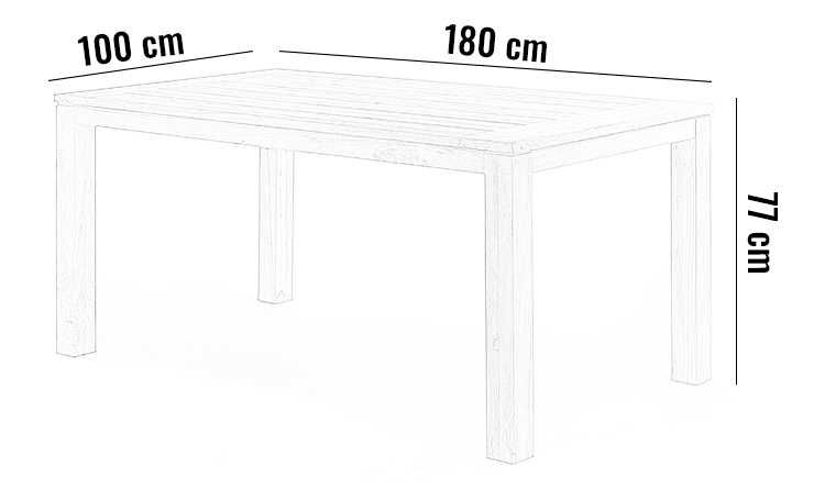 Stół ogrodowy TEAK NIMES 180 cm - wyprzedaż ekspozycji