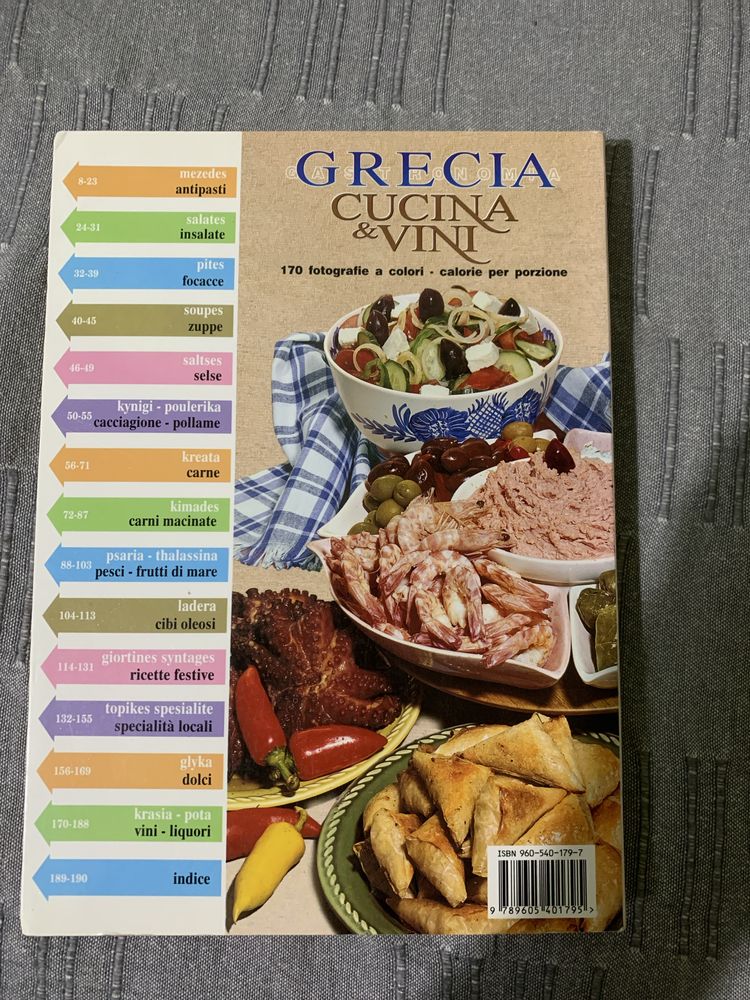 Szlifuj język włoski Grecia cucina & vini nowa książka język włoski