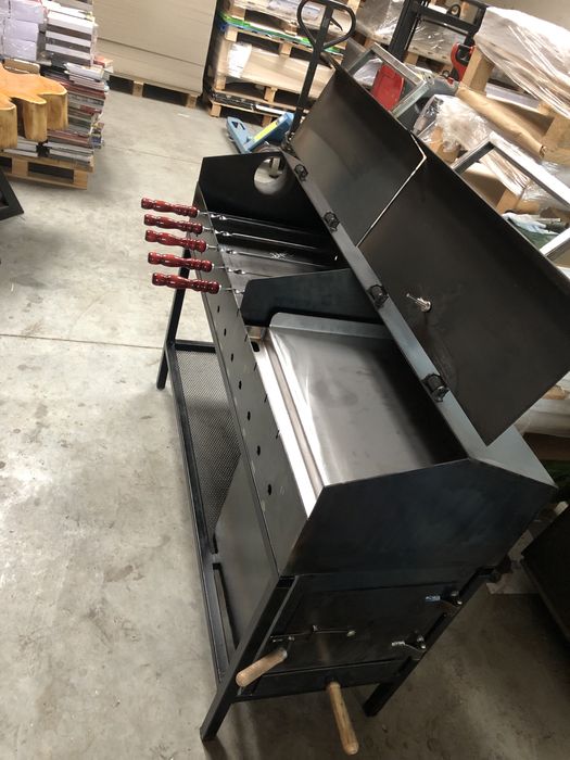 Grill szaszlyki plyta i ruszta nierdzewne rożen 3mm grubosc grilla