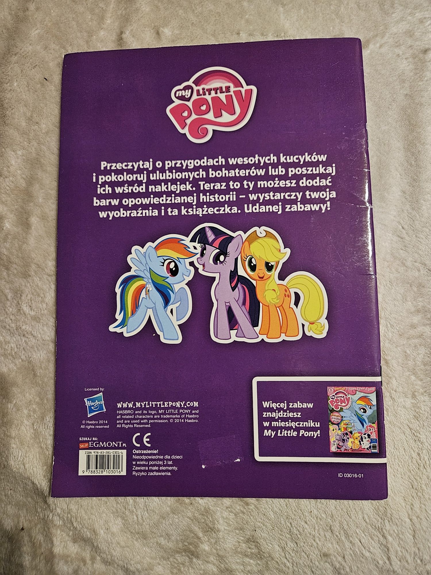 Książka My Little Pony Hasbro 2014 kolorowanka naklejki KupMiChceTo