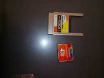 PCMCIA flash card CF adapter plus 4gb cf.unikat
