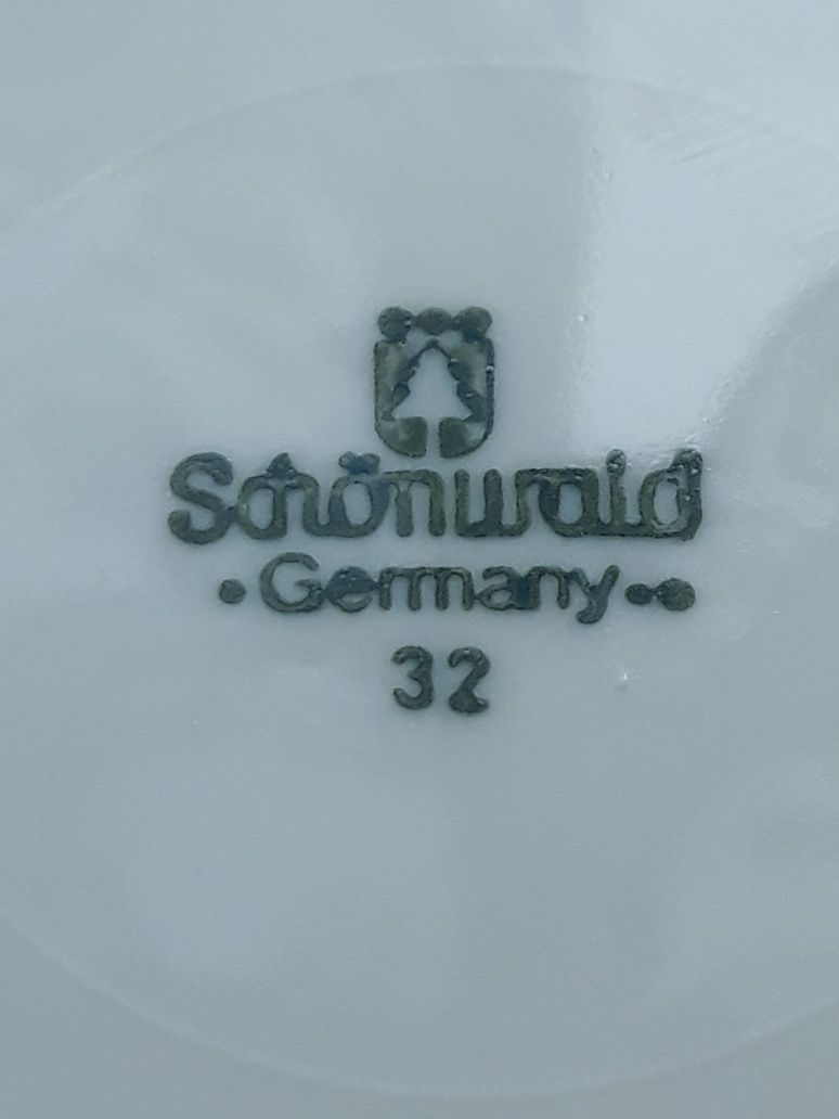 Stary niemiecki talerz Schonwald Germany porcelana fi ok. 24 cm