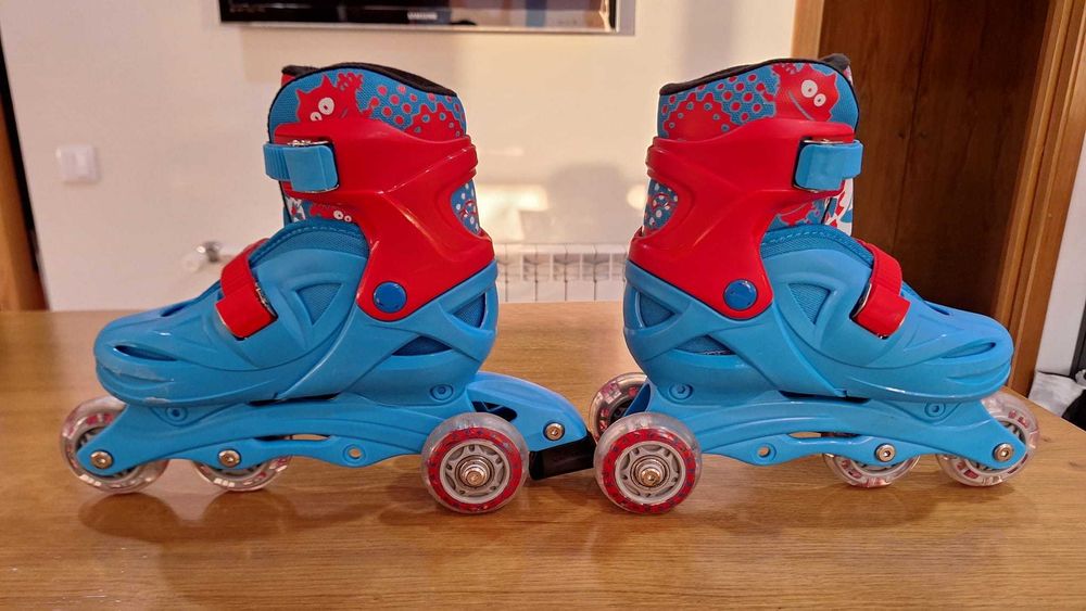 Conjunto Patins Extensíveis (31-35) Azuis Menino