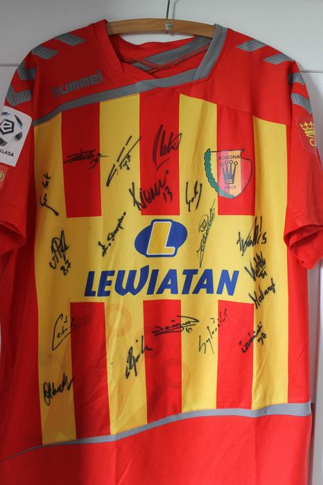 Koszulka Korona Kielce Radek Dejmek - autografy drużyny