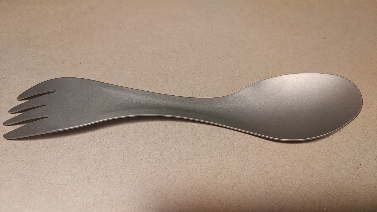 Spork,łyżko-widelec turustyczny, tytanowy, 2w1