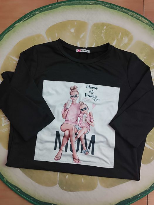 Сукня-туніка з нашивкою "мама-доця"