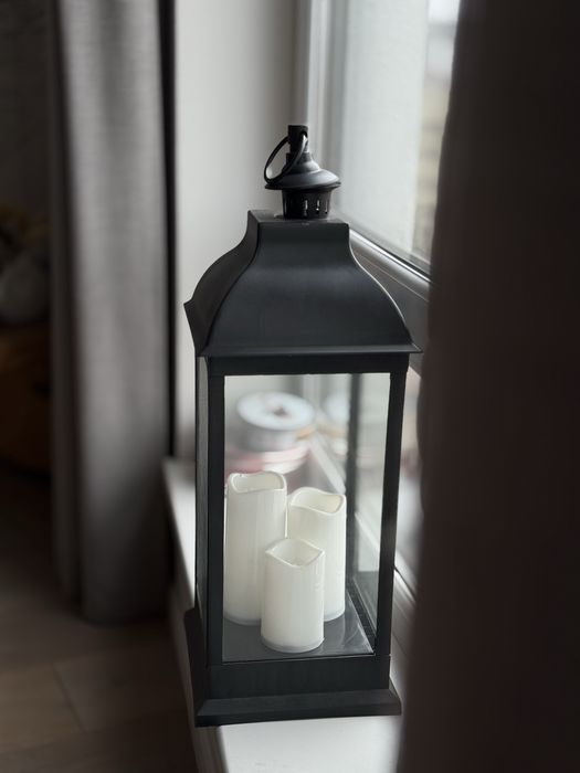 Декоративний ліхтар із LED-свічками(на батарейках)