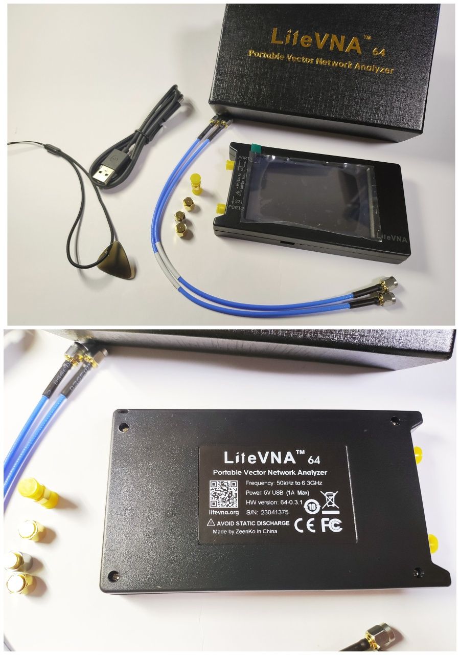 NanoVNA H 50 кГц - 1500 МГц / LiteVNA 64 50 кГц - 6.3 ГГц