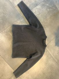Szary sweter wełna merino r 40 L