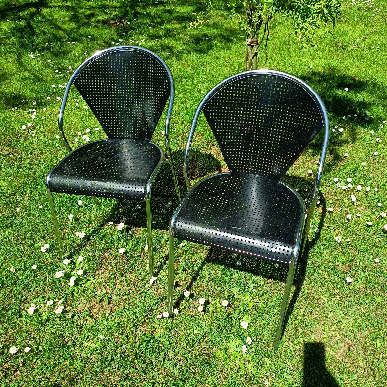 Krzesła ogrodowe, metalowe
