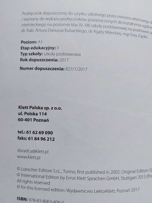 Wir smart 1 język niemiecki klasa 4, Klett