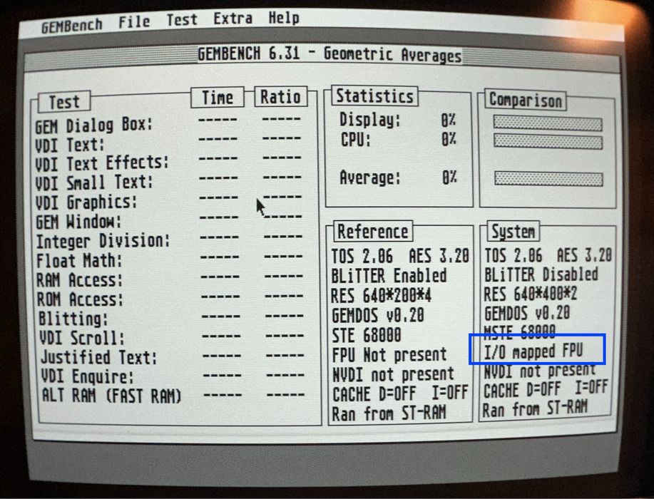 Koprocesor MC68882FN33A do ATARI Mega STE + układ GAL