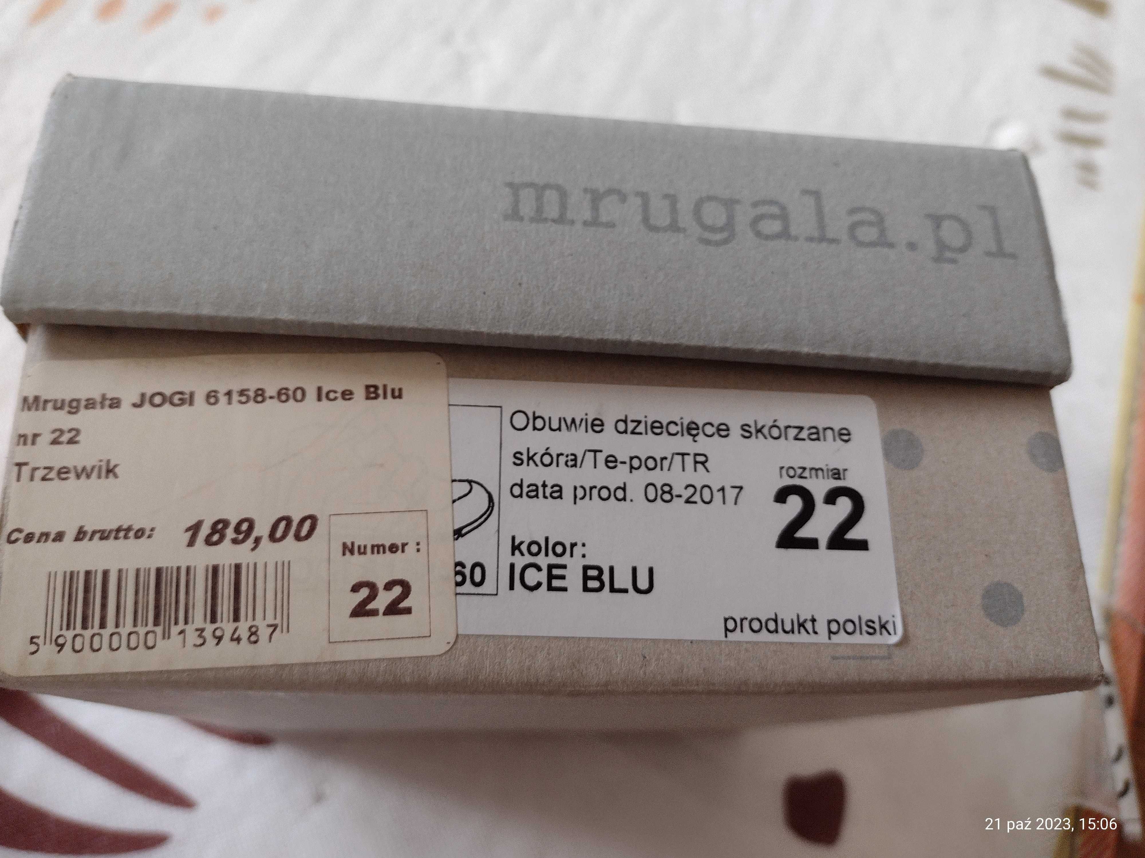 Buty Mrugała Jogi Blue z gwiazdkami r. 22