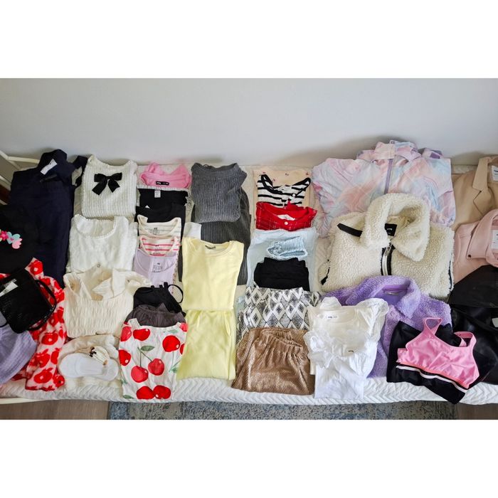 Duza paczka ubrań dla dziewczynki 134/140cm - odbiór w Knurowie