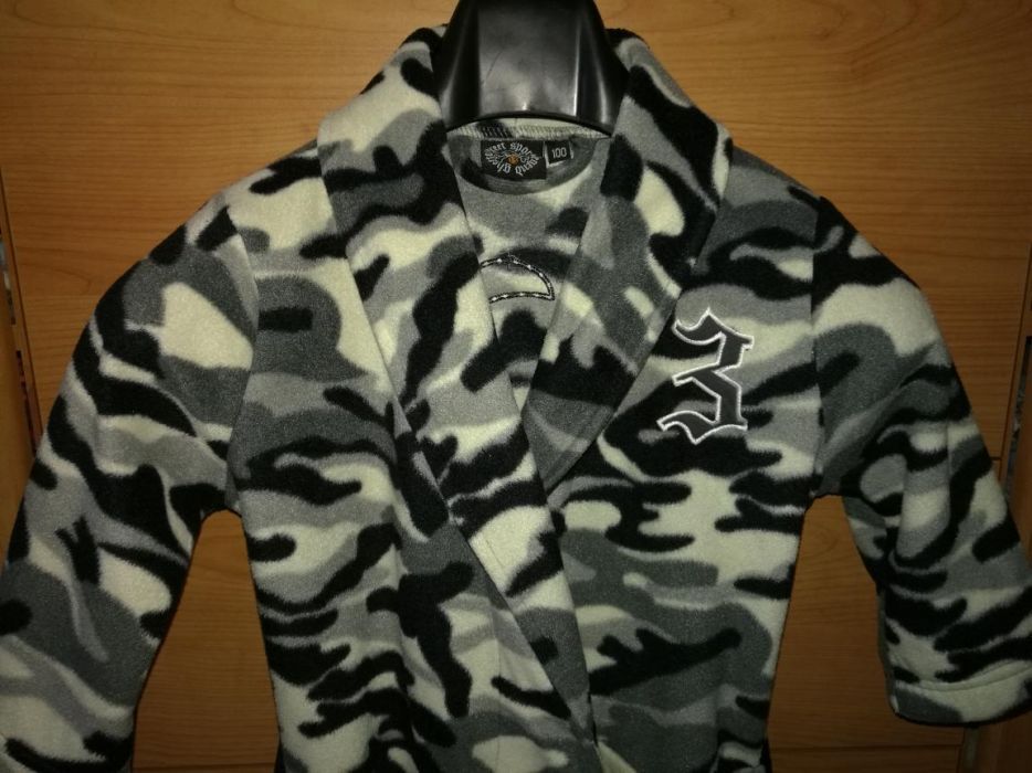 Szlafrok LEGEND GHETTO roz.100 polarowy, moro, STREET SPORTS dziecięcy