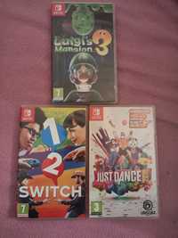 Jogos Nintendo switch - Luigi, just dance e 1-2