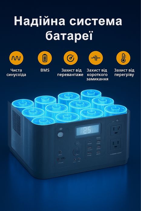 Зарядна станція / Power Station  ZH POWER 1800 Вт / аналог EcoFlow