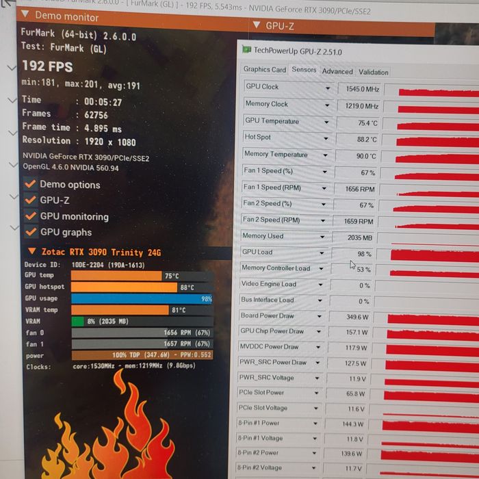 ZOTAC RTX 3090 24GB TRINITY doskonały stan karta graficzna