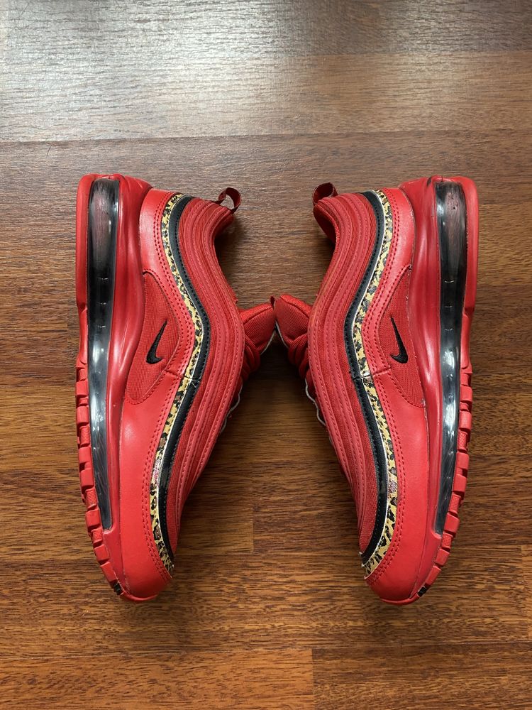 Nike Air Max 97 "Leopard Print" Red Black BV6113-600 Women's кроссовки