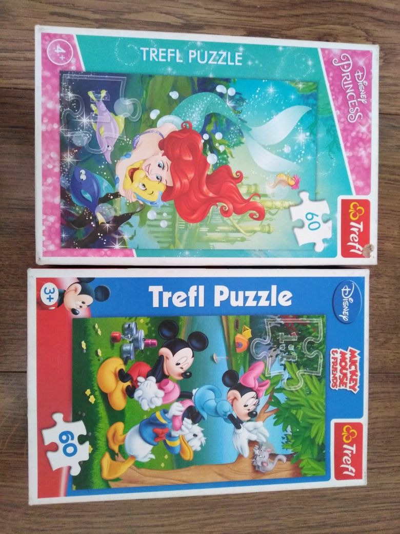 Puzzle 60 elementów Ariel Mickey Minnie Disney
