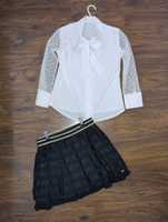 Набір: чорна спідничка та біла блуза для школи