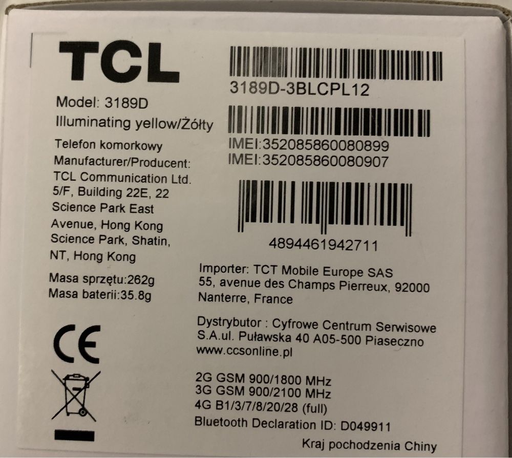 Telefon TCL 3189