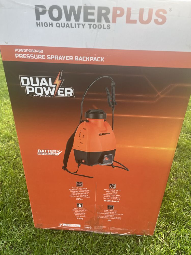 Opryskiwacz akumulatorowe PowerPlus 16 l z bateria i ladowarka
