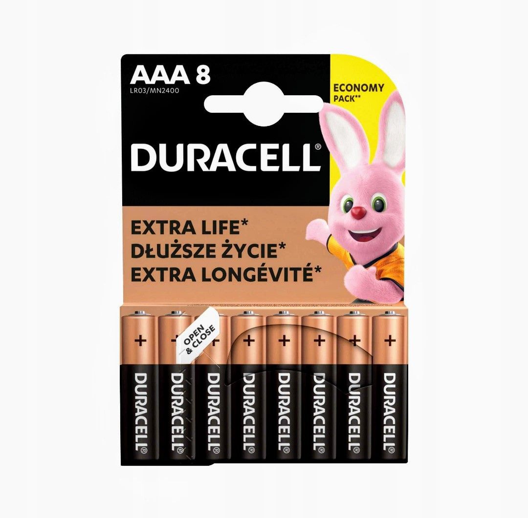 Baterie alkaliczne Duracell aaa (R3) 8szt.