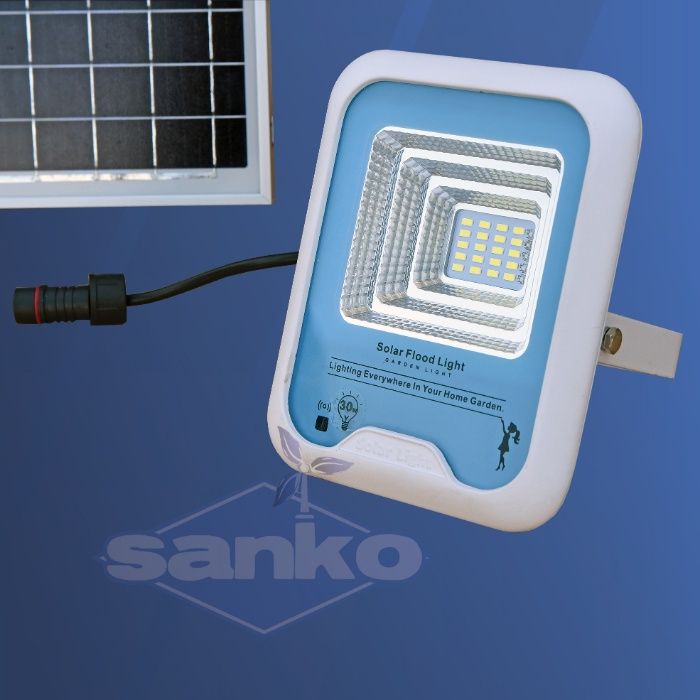 Lampa solarna SANKO LED E1 30W panel słoneczny 8W czujnik ruchu pilot