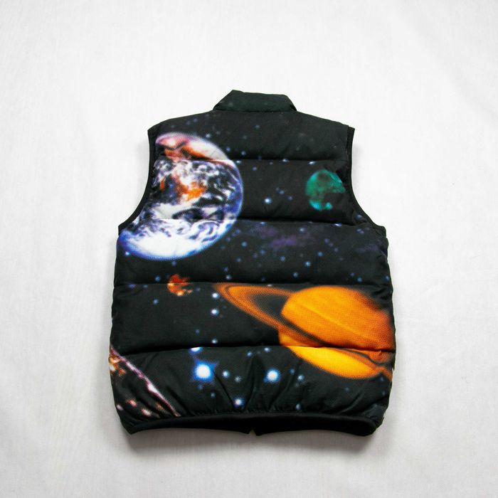 Bezrękawnik puchowy dwustronny Kosmos print S