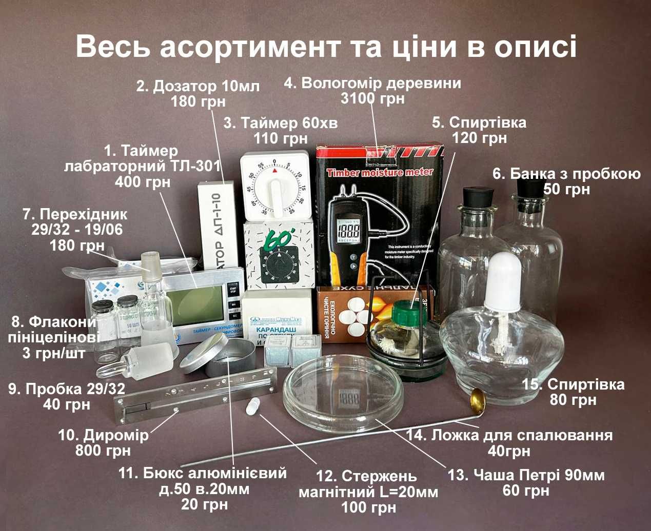 Лабораторая посуда/лабораторний посуд РОЗПРОДАЖ низькі ціни