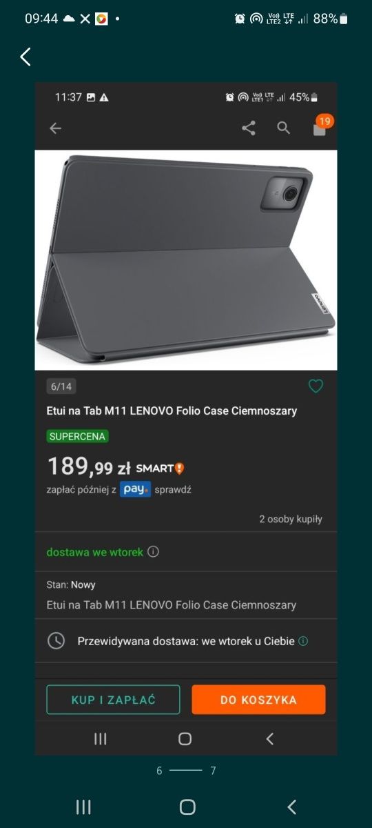 Etui Lenovo M10 plus Folio Case do tabletu Lenovo M10 plus