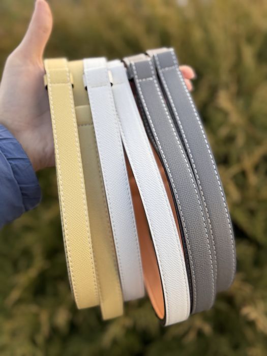 Жіночий тонкий ремінь з замочком в стилі hermes