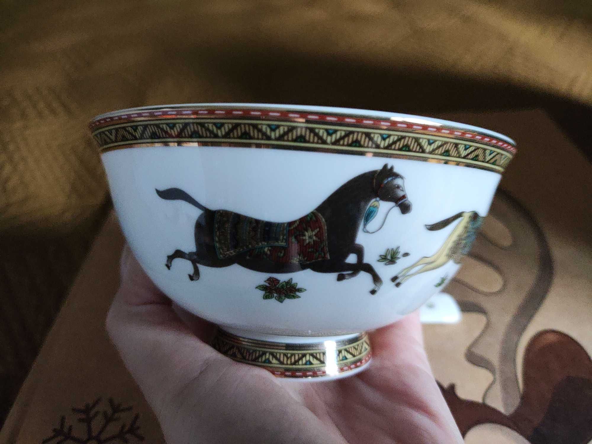 Miseczka Łyżka Porcelana Chiny Koń