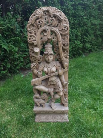 Figura Shiva drewno Indie / rzeźba rękodzieło hand-made hinduizm Sziwa