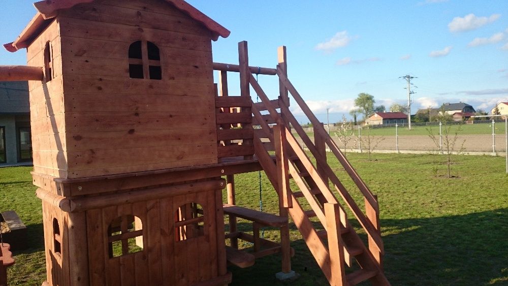 plac zabaw domek balkon ślizg ławeczki piaskownica montaż cały kraj