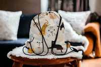 Elegancki Plecak z Bawełny Ręcznie Szyty: Kolorowy Design